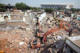 AMC speeds up demolition near Motera Stadium for TP road development, backed by High Court approval to support global sports infrastructure.