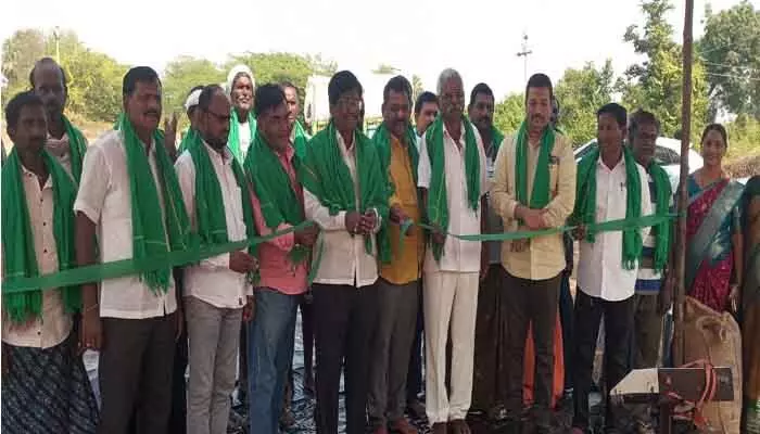 Officials opened a paddy procurement center in Anantharam, assuring MSP and urging farmers to follow quality standards and moisture guidelines.