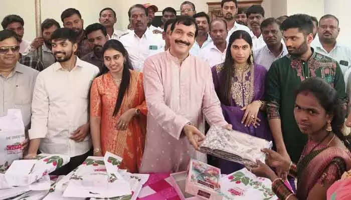 Prashanth Reddy distributed silk sarees to 1,300 women in his village during his daughter's wedding, setting a remarkable example.