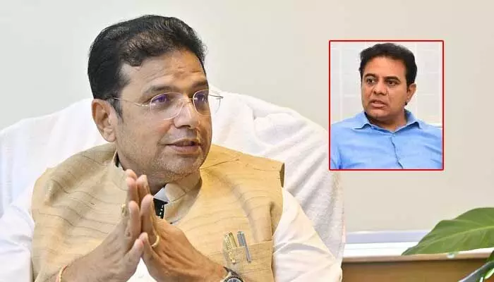 Minister Sridhar Babu accuses KTR of spreading false claims on industrial policies and conversion fees, urging public not to believe baseless statements.