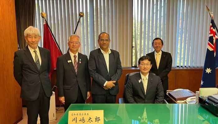 Dr. Paidi Ellareddy promoted Telangana’s investment potential in Japan and invited Aichi Governor Omura to visit the state, receiving positive response.