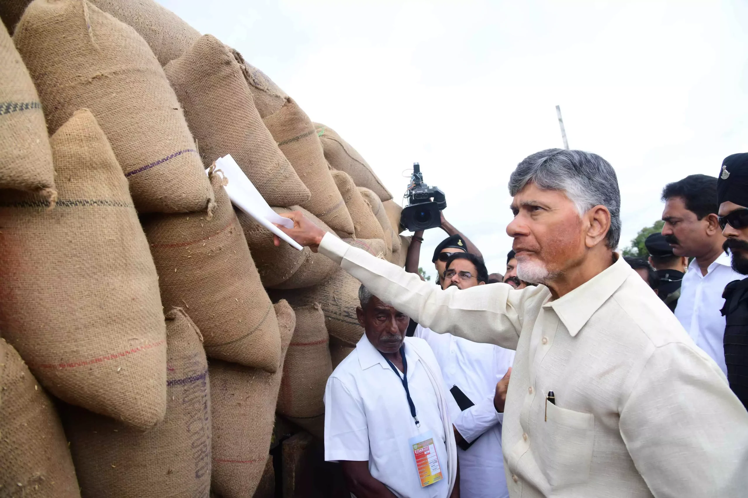 CM Chandrababu directs officials to complete grain procurement on time and ensure smooth processes for farmers across the state.