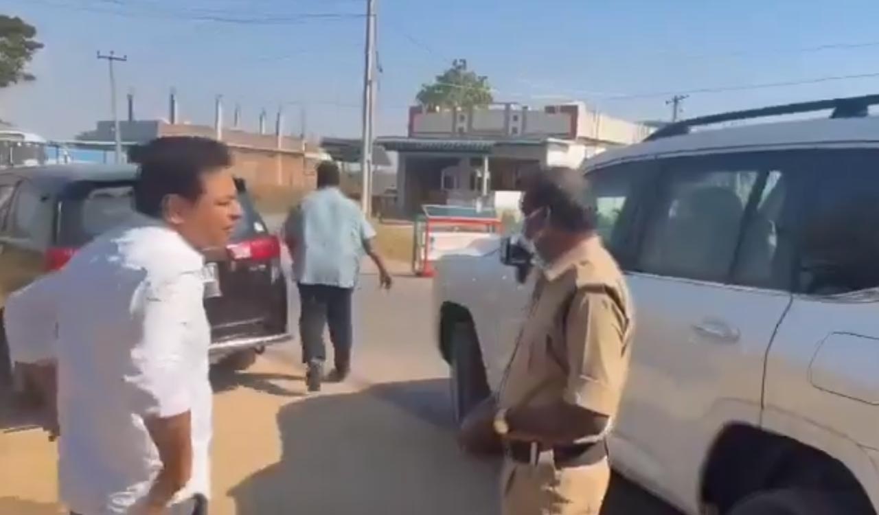 Ex-MLA KTR’s vehicle was checked by police in Sircilla village; no issues found, and he thanked officials for their cooperation.