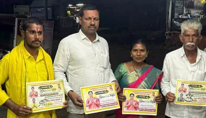 Lakawat Lakshmi, contesting for Annapureddypalli Sarpanch, intensifies campaign with promises of transparent governance and inclusive village development.