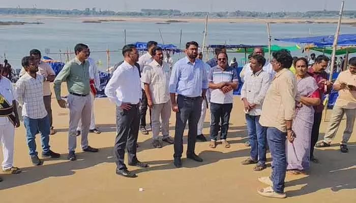 Major arrangements are underway at Bhadrachalam for the Vaikuntha Ekadashi celebrations beginning on the 20th, drawing thousands of devotees.